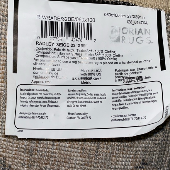 Radley Fabric Sectional Sofa Collection, Created 23'' x 38'' orient rugs orian - Picture 5 of 7